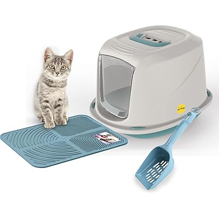 covered litter box with filter