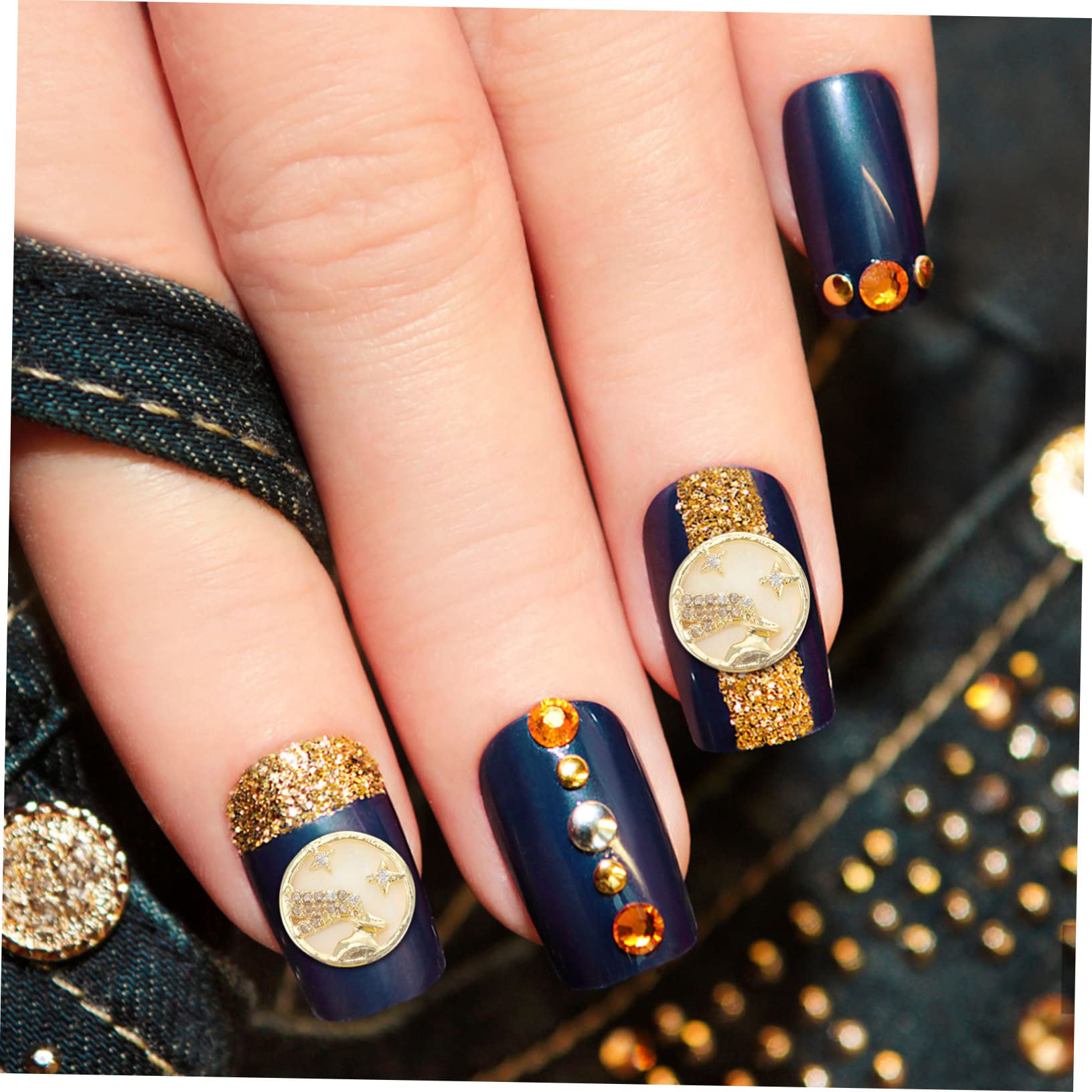 PACKOVE Aquarius Nail Charms Set 5pcs Studs Stickers Stylish Nail Art Decor for DIY Present Ideas