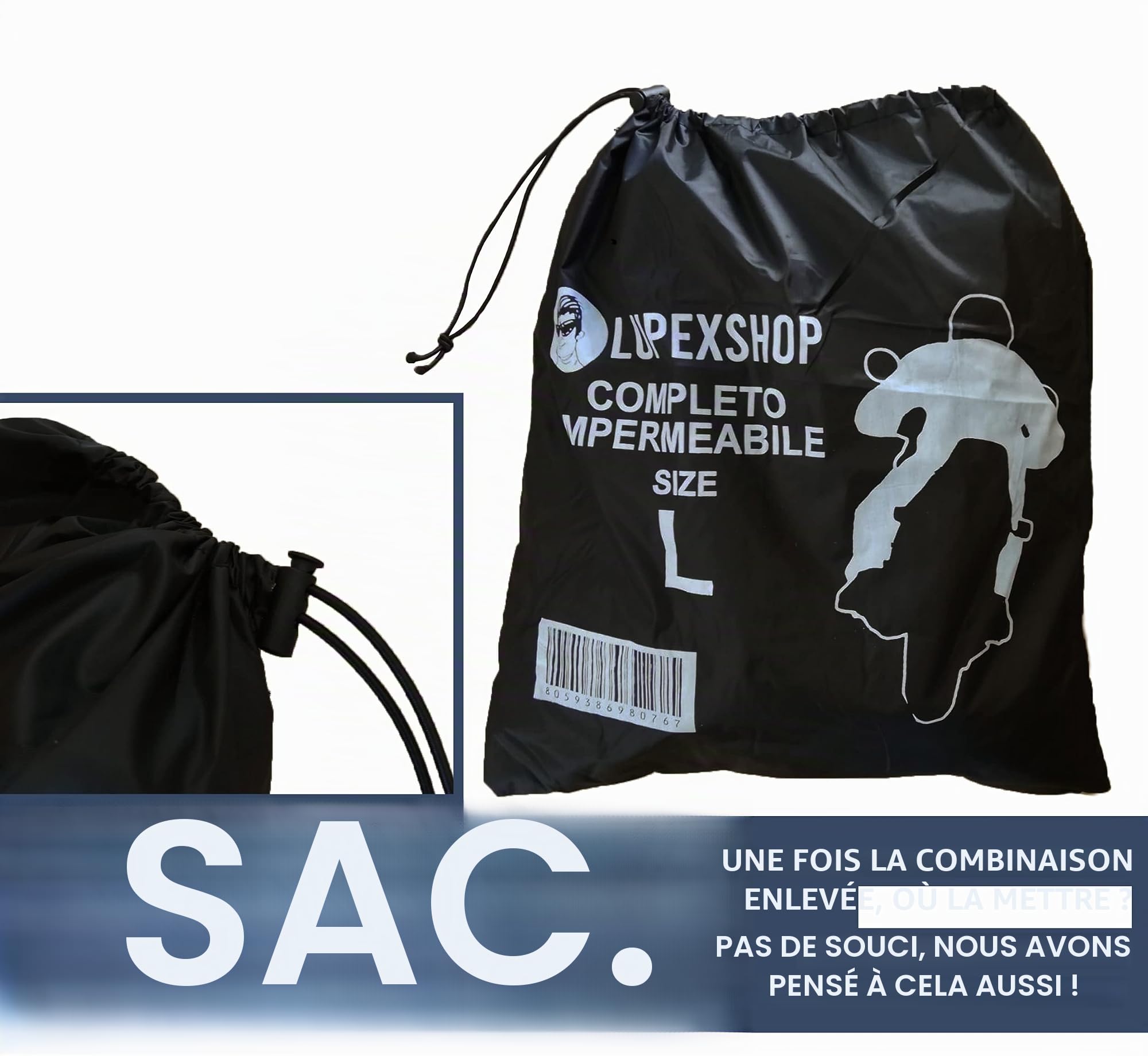 Auto Accessori Lupex Unisex Ci_tuta-bag Rain Suit