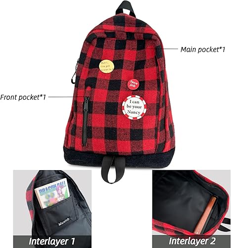 Miniatura 4 de Teclado Mochila Kawaii con bonitos accesorios de 15.7 pulgadas, bolsa para laptop, mochila de viaje ligera e informal, Multi, Moda Casual