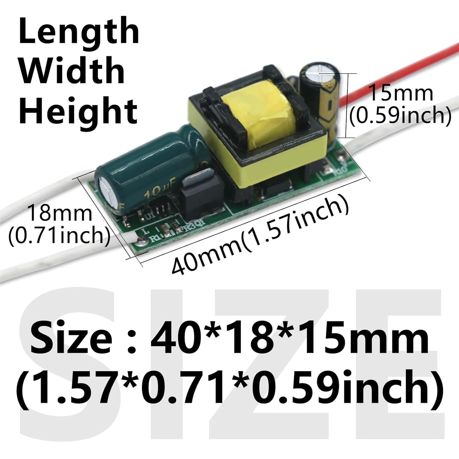 LED Driver 8-12W Output 20-44V 270mA for Voltage Power Supply Input 90V-265V Lighting Transformer for Bulb