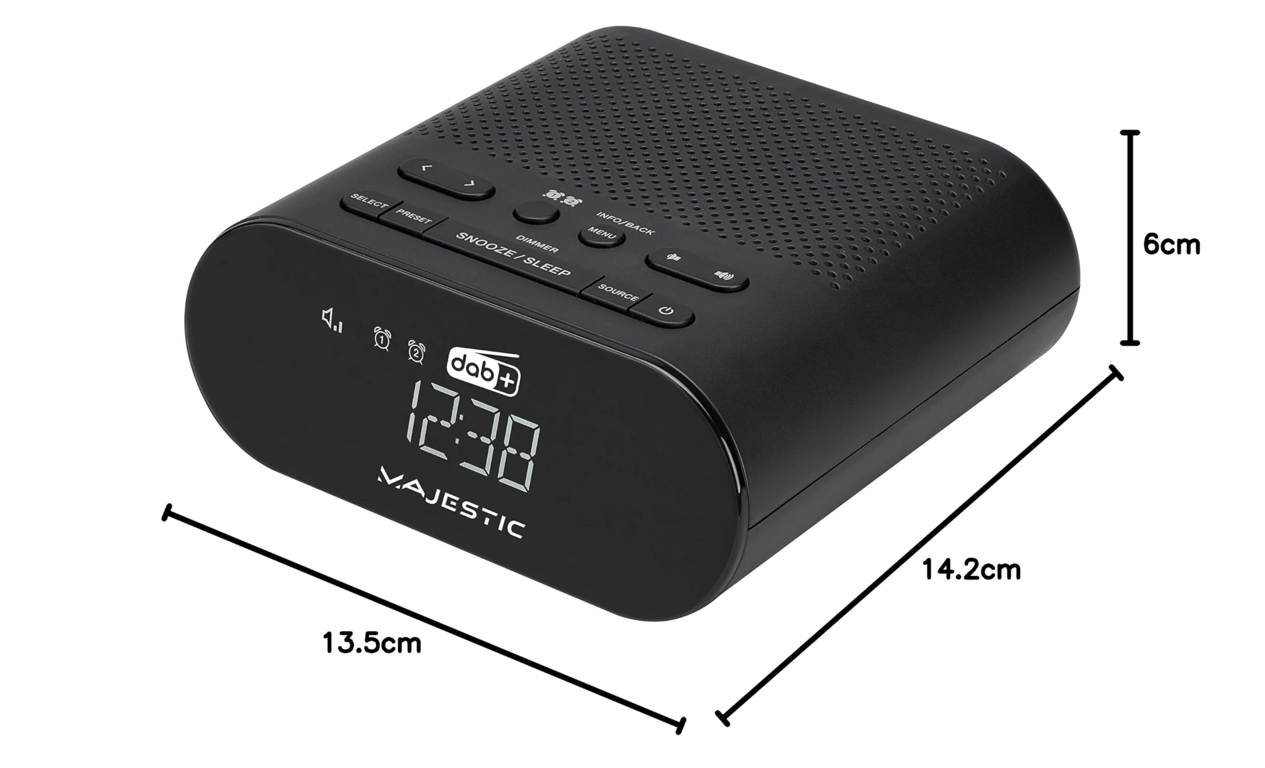 Radiosveglia (Rs-116dab) Radio Dab+FM,Usb Con 2 Allarmi