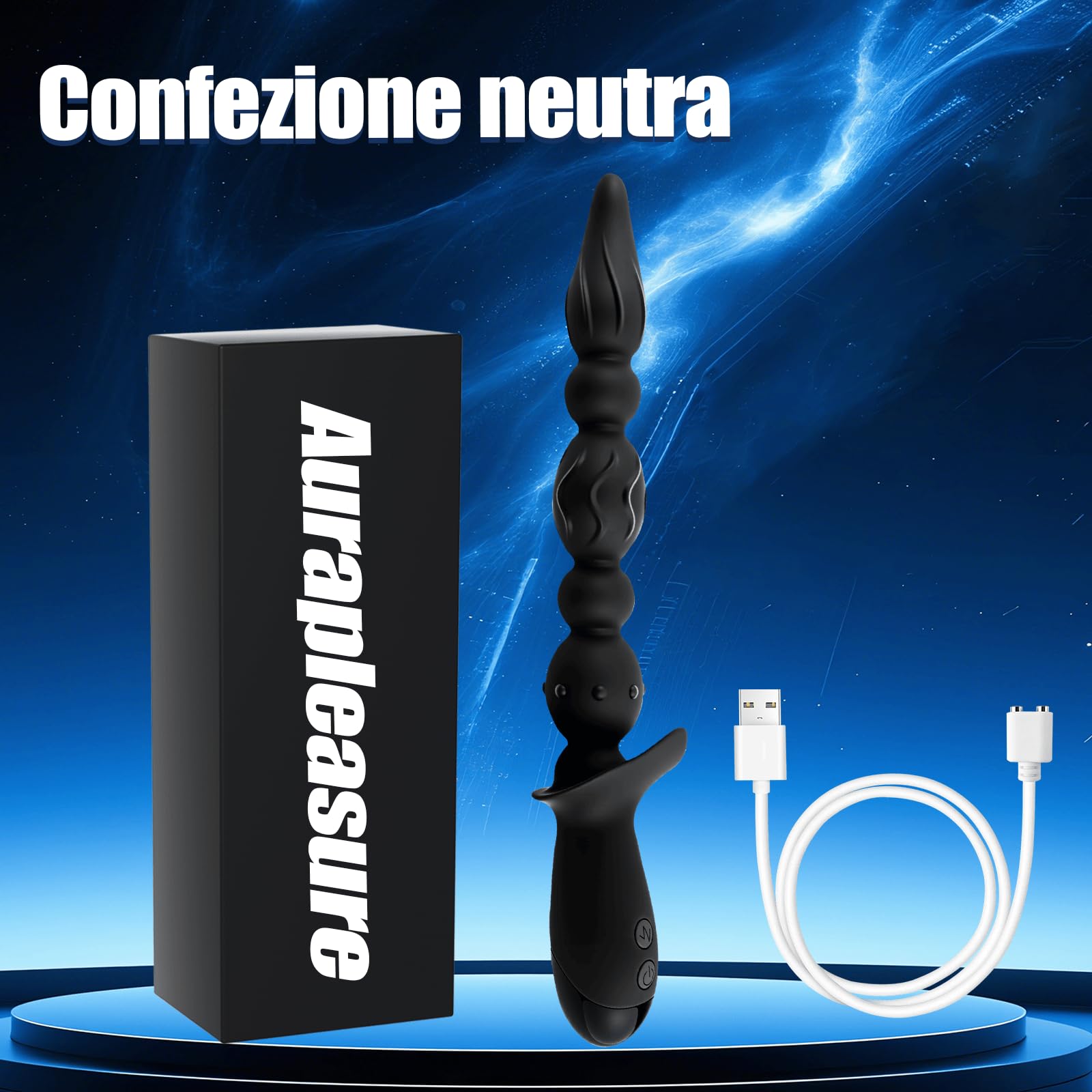 Perline Anali Plug Vibranti Massaggiatore per la Prostata Dilatatore | Buttplug con 10 Modalità di Vibrazione Punto G Vibratore Massaggiatore Prostatico Silicone Anale Plug per Uomini Donne Coppie
