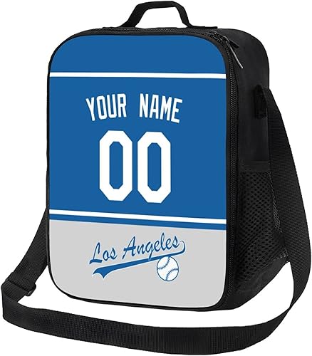 ANTKING Lonchera Los Ángeles, hielera personalizada con cualquier nombre y cualquier número, regalos personalizados para niños, hombres y mujeres
