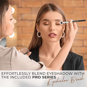 Profusion Cosmetics Twilight 21-Shade Eyeshadow Palette with Brush Blendable Matte, Metallic & Mousse Finishes, Rich Pigments Infused with Vitamin A and E, Vegan & Cruelty-Free Makeup