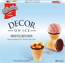 Waffel-Becher mit kakaohaltiger Fettglasur,60 Stück 1er Pack (1 x 230 g)