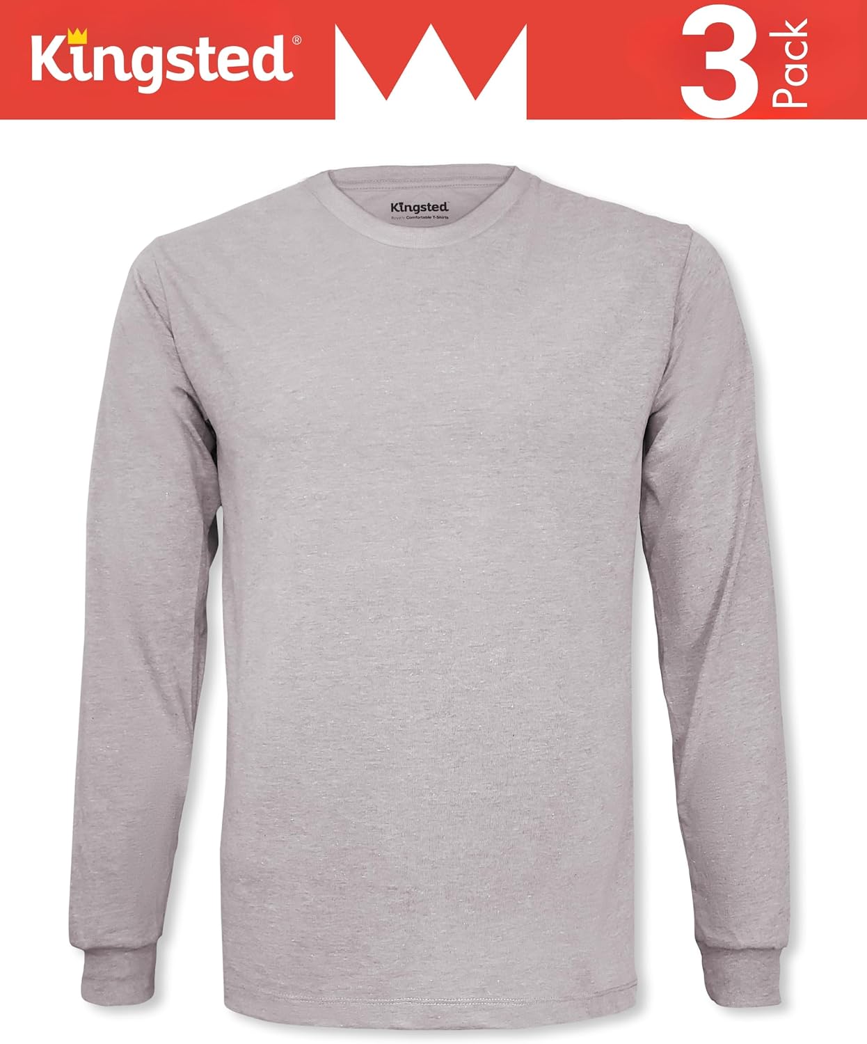 Kingsted Long Sleeve Shirts for Men - Royally Comfortable - Soft Premium Fabric - Well Crafted Classic Tees