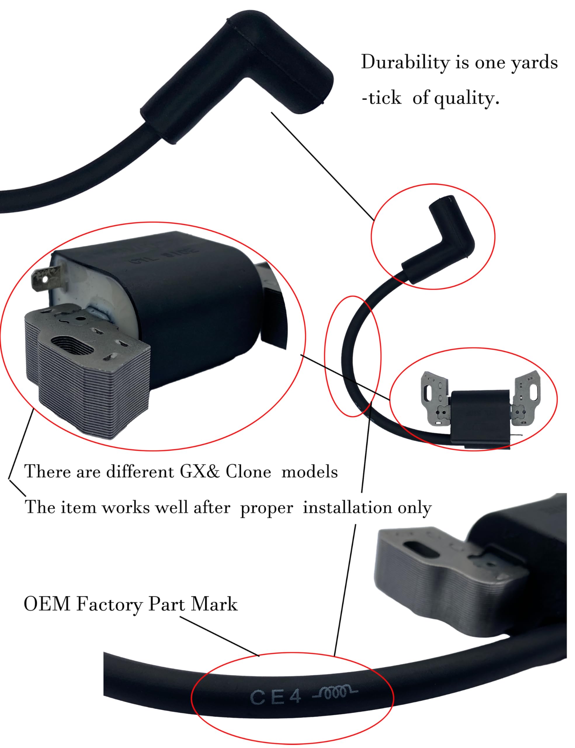 Amazon.com : YAMAKATO 593872 798534 84005272 Ignition Coil