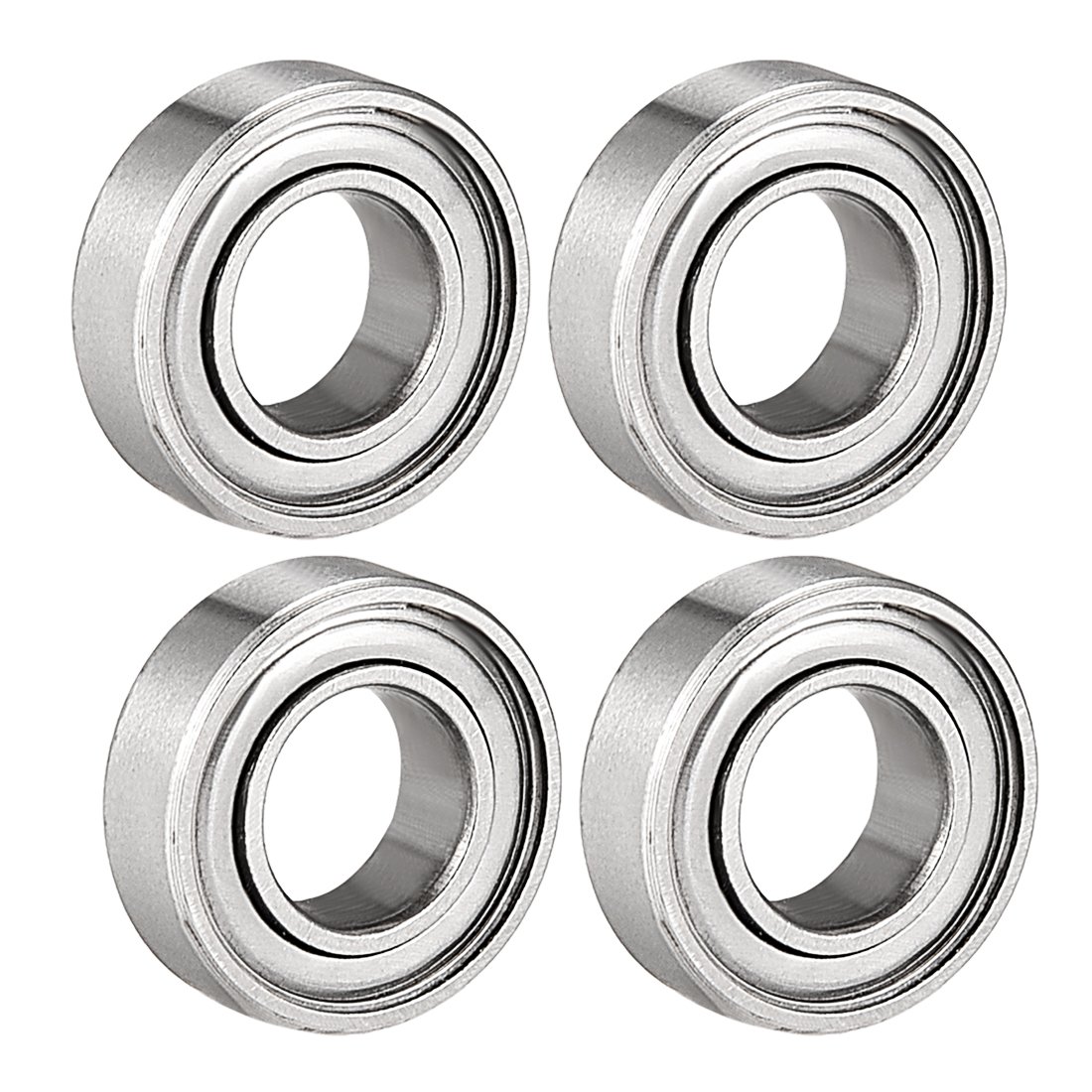 Sourcing Map Pack Of 4 688Zz Ball Bearing 8Mm X 16Mm X 5Mm Double Shielded 688-2Z 2080088 Deep Groove Bearings, Carbon Steel (Pack Of 4)