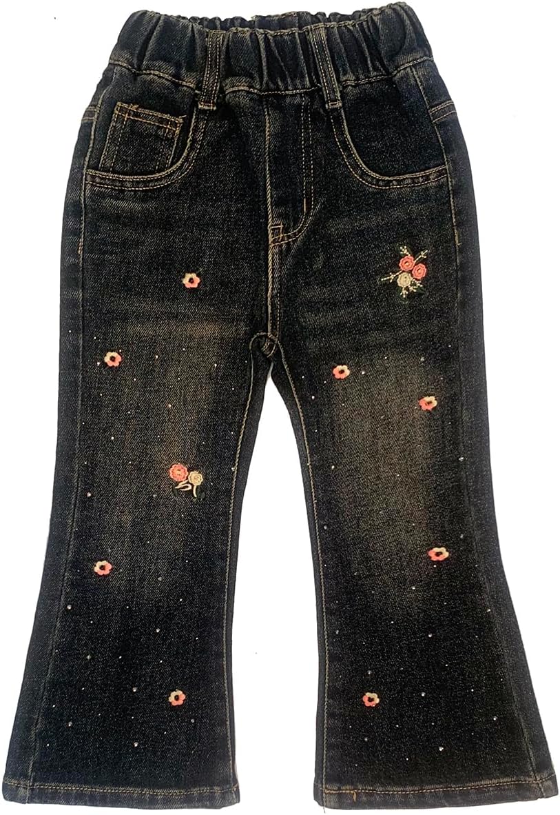 Peacolate 4-10T Spring Fall Little Big Girls 2pcs Clothing Set Tops and Jeans - Image 4