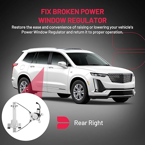 Vista 199 de BDFHYK 741-645 Elevalunas eléctrico con motor para automóvil delantero derecho del pasajero para Chevy Silverado, Tahoe, Suburban, Avalanche