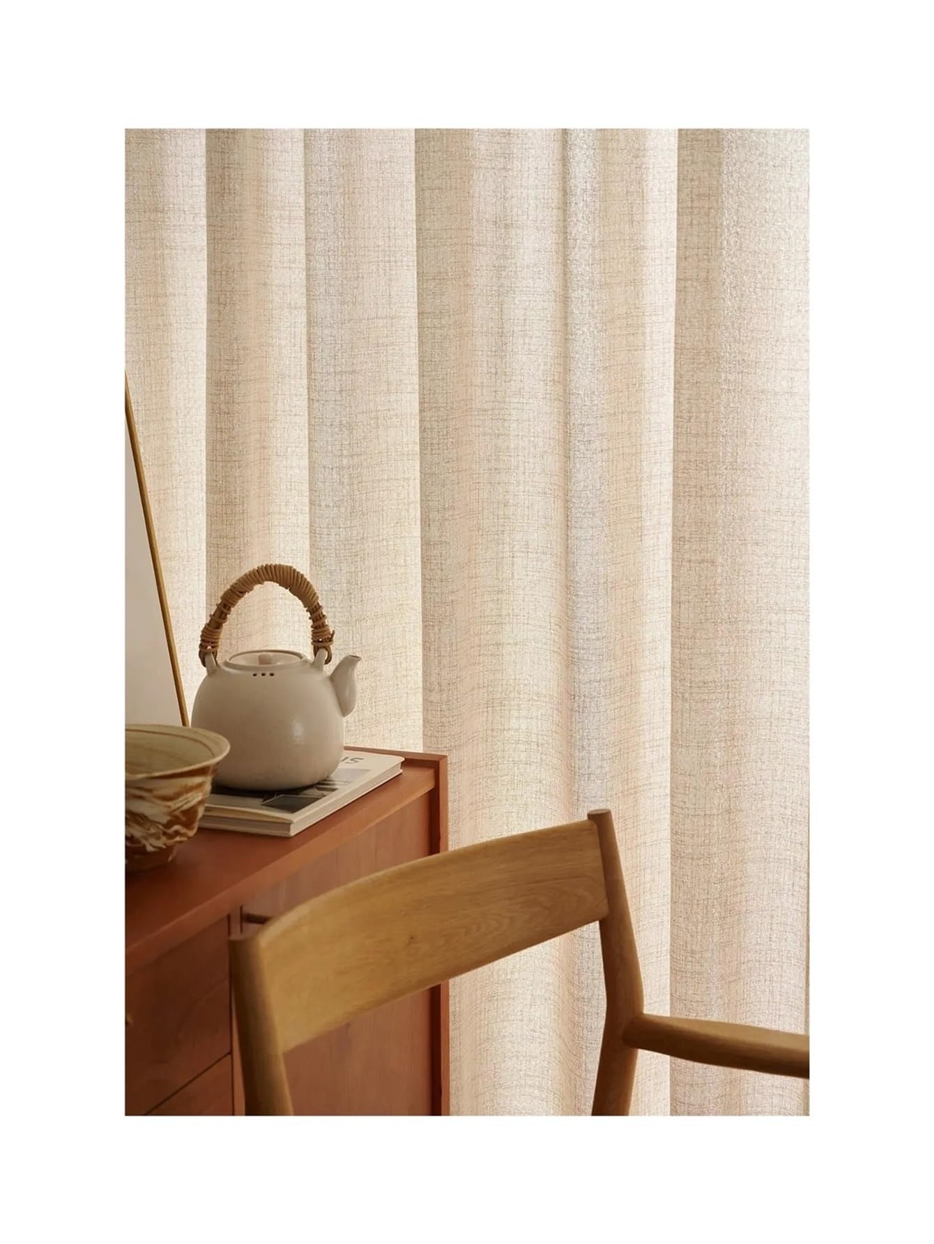 Rideau lin rideaux translucides opaques pour salon et chambre