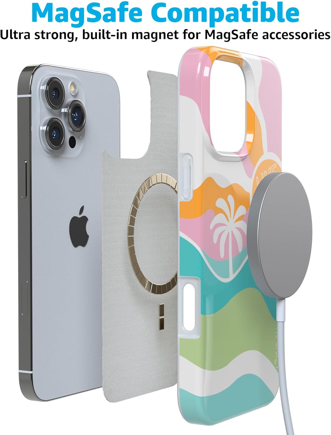 Casely iPhone 16 Pro Case | Pura Vida | Tropical Dreams | Compatible with MagSafe | Classic Ultra Slim Design