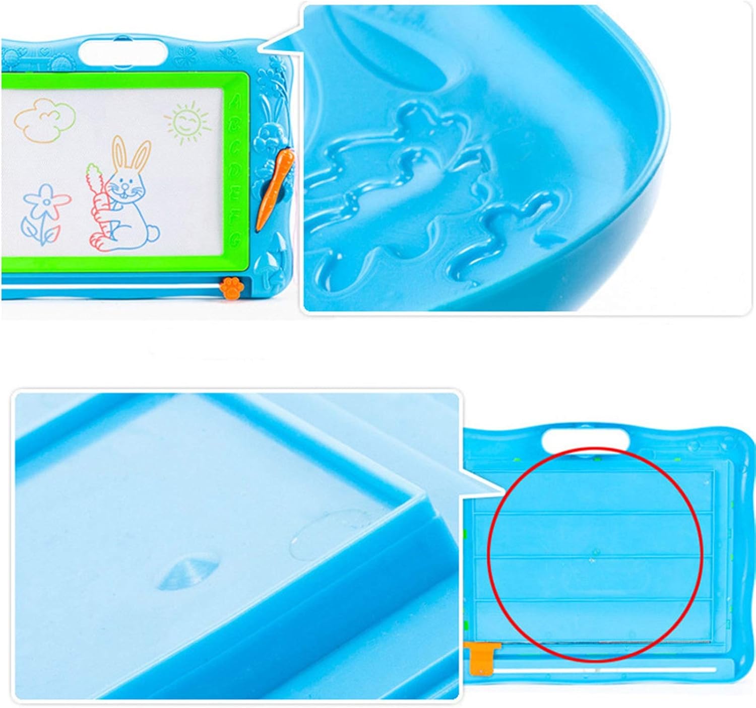 おえかきボード 大画面 子供用描画板ライターボードベビーホームファングラフィティボード消去可能 描画と消去が簡単 (色 : Blue