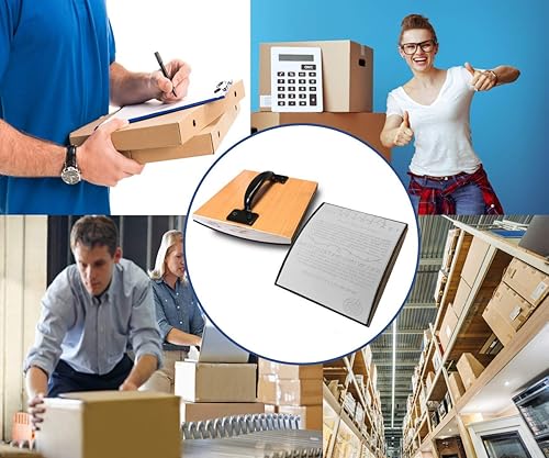 Miniatura 4 de UImprint - Sello grande de goma con mango de madera Rocker Mount 4" x 4"