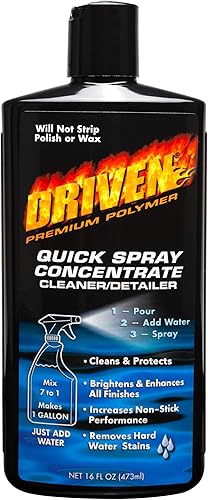 DRIVEN Concentrado de pulverización rápida, limpiador, detallador de aerosol, barcos, automóviles, caravanas, motocicletas, ilumina y mejora la