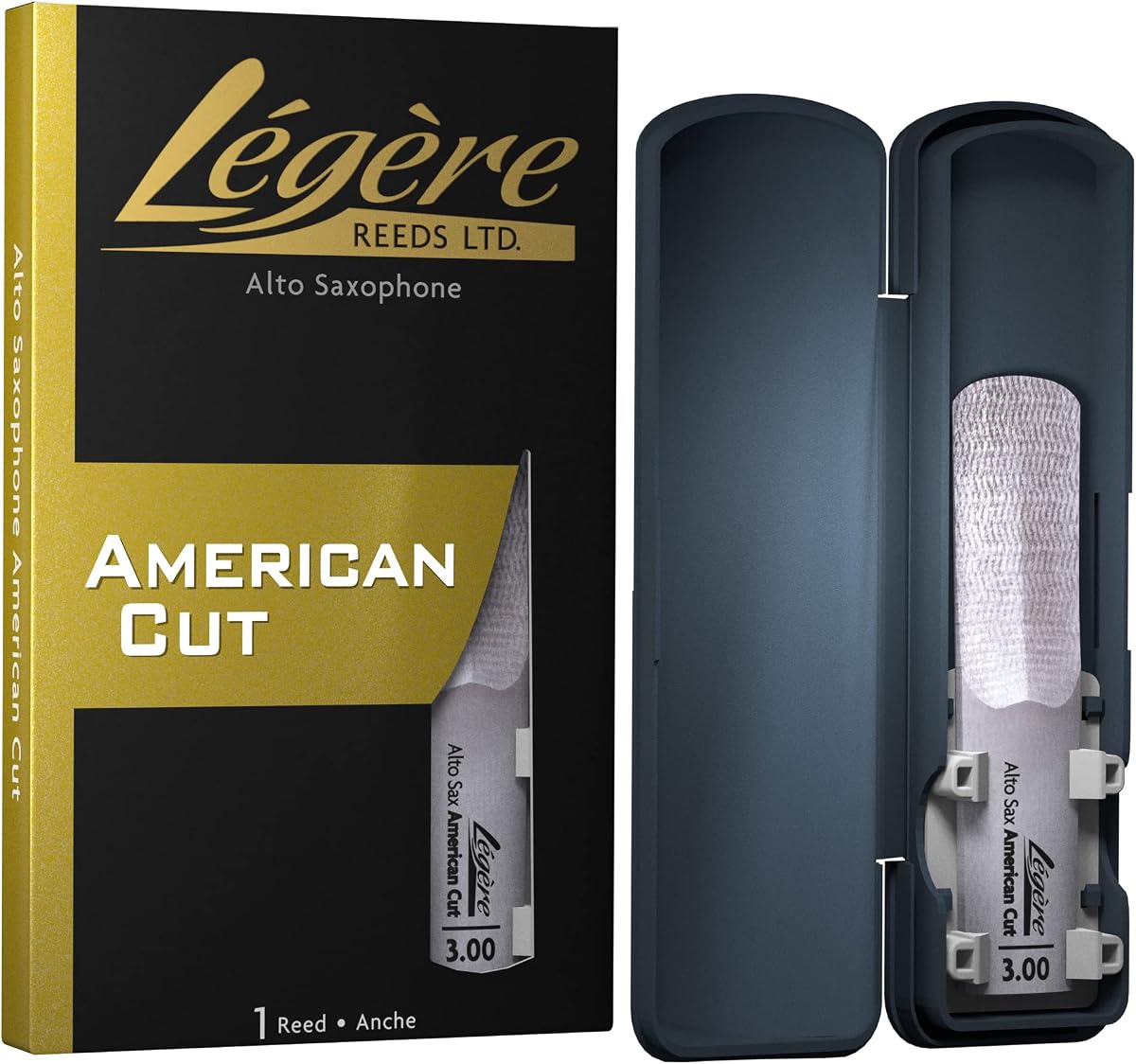 Légère Reeds - Alto Saxophone Reed, American Cut, Strength 3.00 (ASA3.00) - Premium Synthetic Woodwind Reed