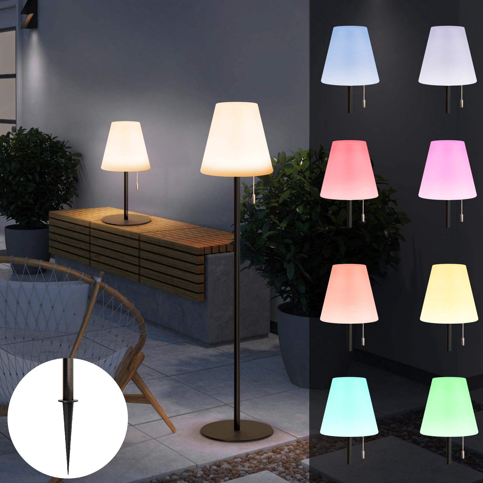 Seoul Micro LED buiten tafellamp | oplaadbaar (accu) | zwart | Dimbaar | waterdicht IP65