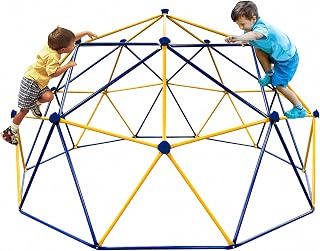 Hisecome Climbing Dome,10FT Dome Climber for Kids 3 to 8 Outdoor Play Equipment,Supports up to 800lbs Jungle Gym,Comes with 5 Outdoor Fixing Nails, Much Safer,Anti-Rust, Easy Assembly, Gift for Kid