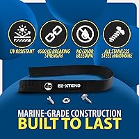 Vista 2 de EZ-Xtend Accesorios para barco pontón – Correa de escalera, broche de acero inoxidable y tornillo de acero inoxidable incluidos – Extra resistente