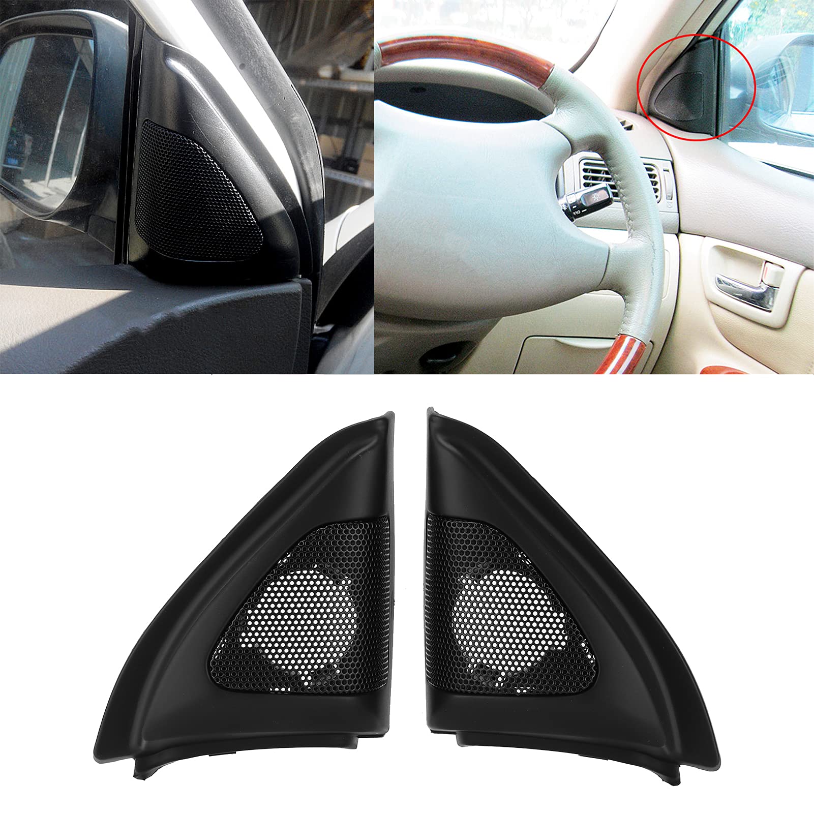 JDMTM Copertura dell'altoparlante Audio Stereo del Pannello della portiera dell'auto Compatibile con Mercedes GLA H247 CLA C118 W118 Classe AB W177 V177 GLB X247 (Color : B Model Silver