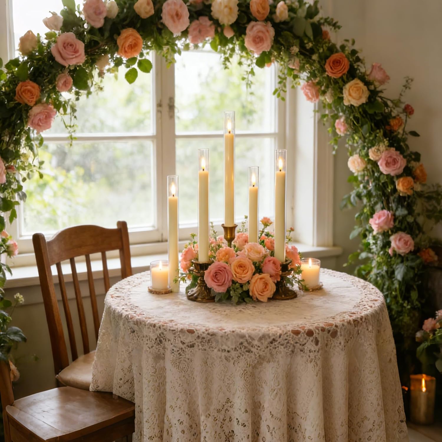 Sasigeiaa Flameless Taper Candles,with Remote and Timer Flickering Flameless Candles,6 Pack Led Candles, Battery Operated Candles，Christmas,Halloween Decorations (Ivory)