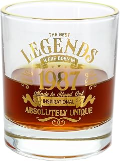 Pavilion Gift Company - 1987-8 Oz Old Fashioned Rocks Glass Drinkware Cup Birthday Milestone Party Birth Year