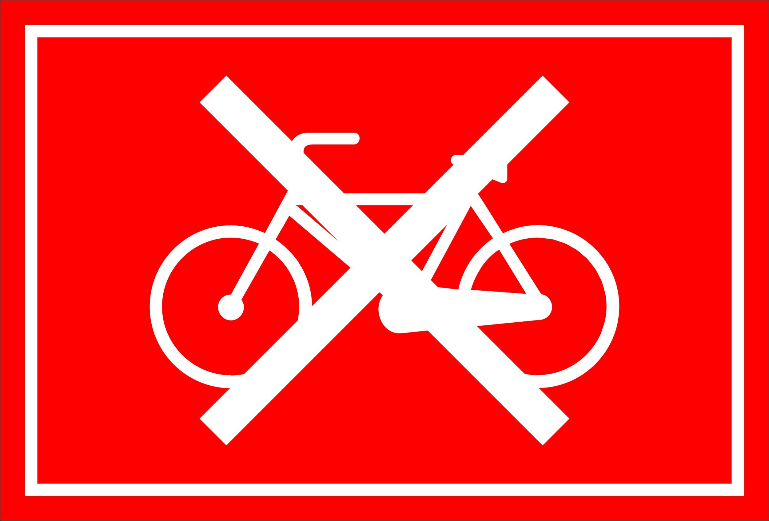 Kleberio® Panneau 30/45/60 Cm – Vélos Abstellen Interdit D'alerte. – Chantier Pancarte Plaque Composites En Aluminium Solide