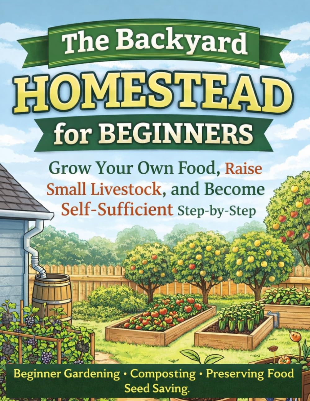 The Backyard Homestead for Beginners: Grow Your Own Food, Raise Small Livestock, and Become Self-Sufficient Step-by-Step