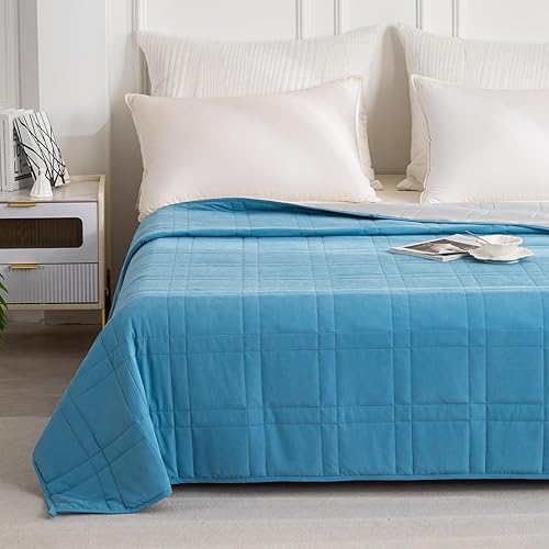 Manta con peso tamaño King (40 libras, 88 x 104 pulgadas), manta pesada para adultos con 100% algodón suave y cuentas de cristal, gris oscuro