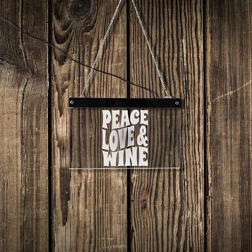 Miniatura 7 de The Geeky Days Custom Peace Love and Wine LED Neon Bar Sign Custom Business Logo Cita divertida Bar Pub Iluminación Decoración de pared Letrero de