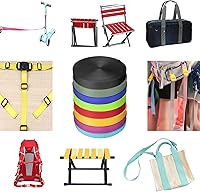 Vista 7 de Correa de nailon de 1 pulgada y 1.5 pulgadas, correa de nailon resistente de 12 yardas, correa duradera para equipo de interior o exterior