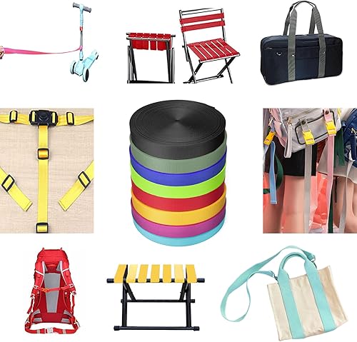 Miniatura 10 de Correa de nailon de 1.5 pulgadas, correa de nailon resistente de 12 yardas, correa de nailon duradera para equipos de interiores o exteriores,