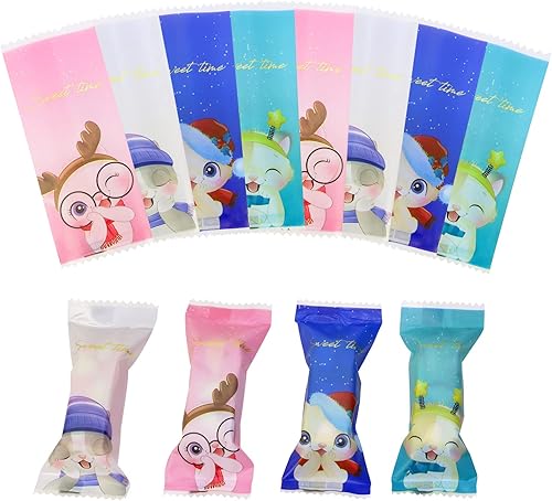 Penta Angel Nougats - Bolsas para dulces, 400 unidades, de plástico transparente, para regalo, bolsas de embalaje para fiestas temáticas de Navidad,