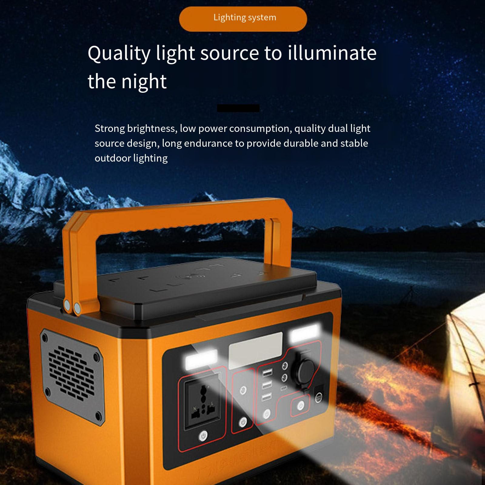 Alimentation de Secours extérieure 500 W pour la Maison, boîtier Solaire Portable, Alimentation d'urgence pour Camping et Voiture.