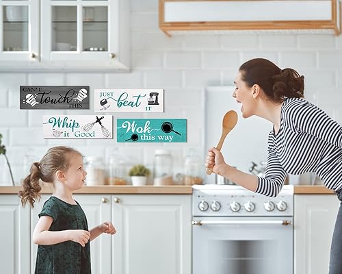 Miniatura 2 de 4 letreros de madera para colgar en la pared de la casa de campo, con reglas de cocina, decoración rústica de pared para casa de campo interior