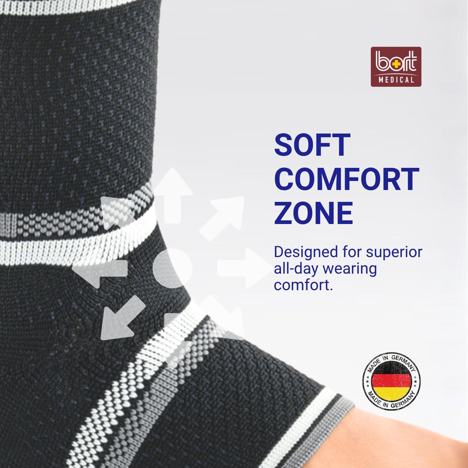 bort 054600 TaloStabil Eco Aktiv-Sprunggelnkbandage, schwarz, Gr. medium