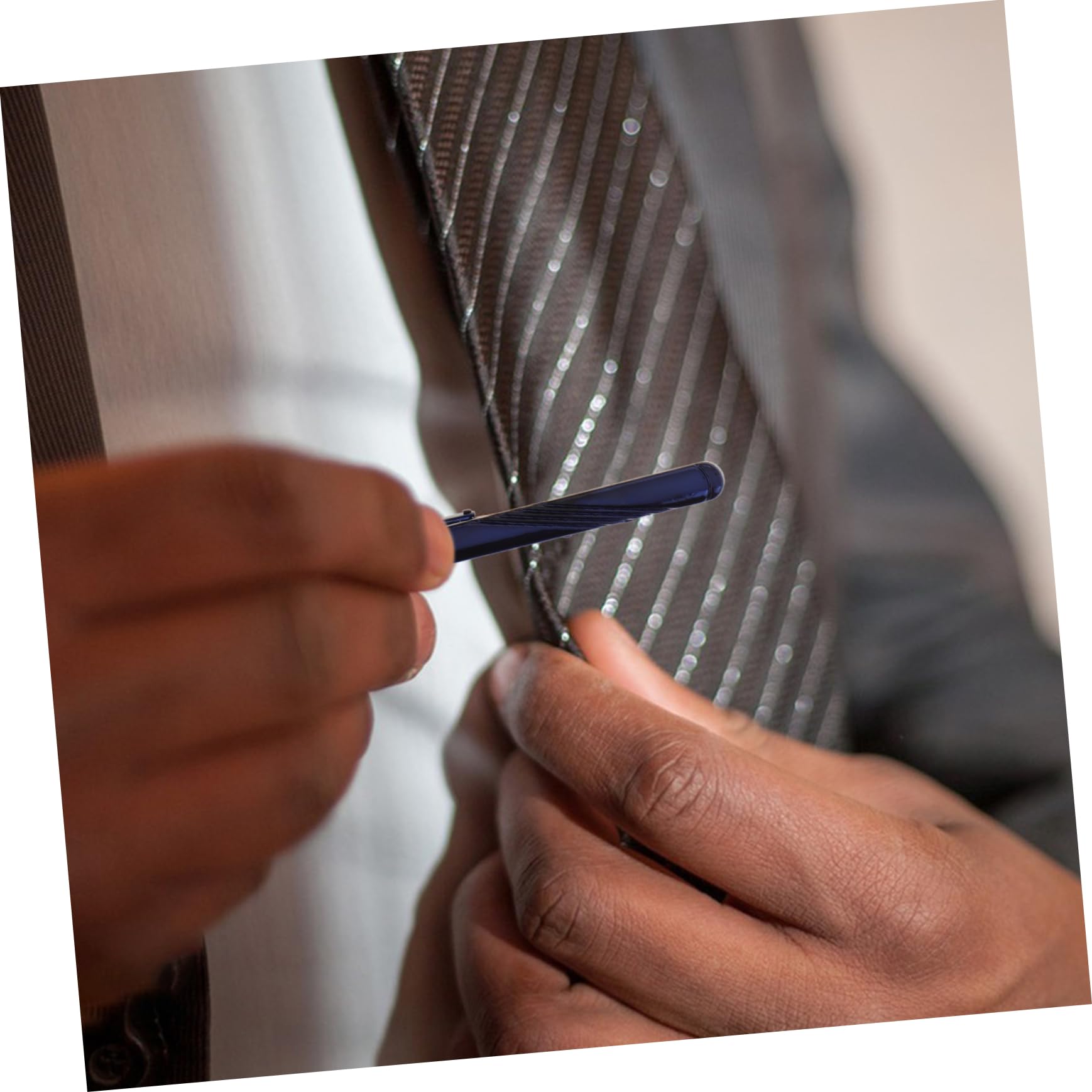 GALPADA Pasador De Cuello A Rayas Azules Barra De Corbata Clip De Corbata Clips De Pajarita Pinzas De Corbata Bien Clips De Corbata Titular De Corbata Cobre
