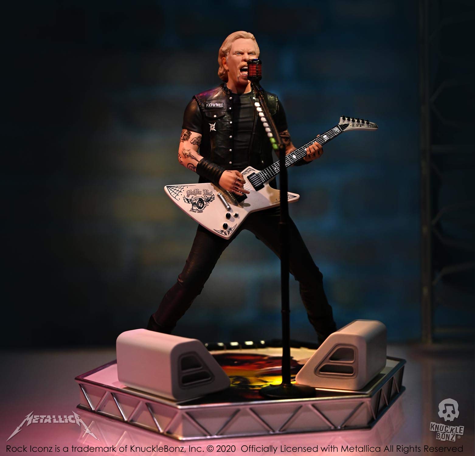 Estátua James Hetfield Knucklebonz - Metallica - Rock Iconz Statue