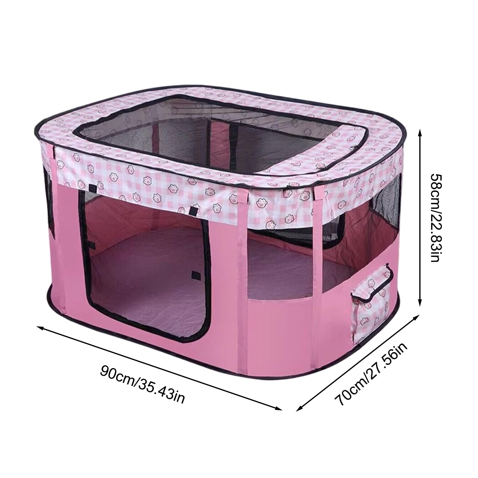 EUBSWA Recinto per cuccioli, 90x70x58cm Recinto per animali domestici per cani, gatti, conigli e roditori per interni ed esterni