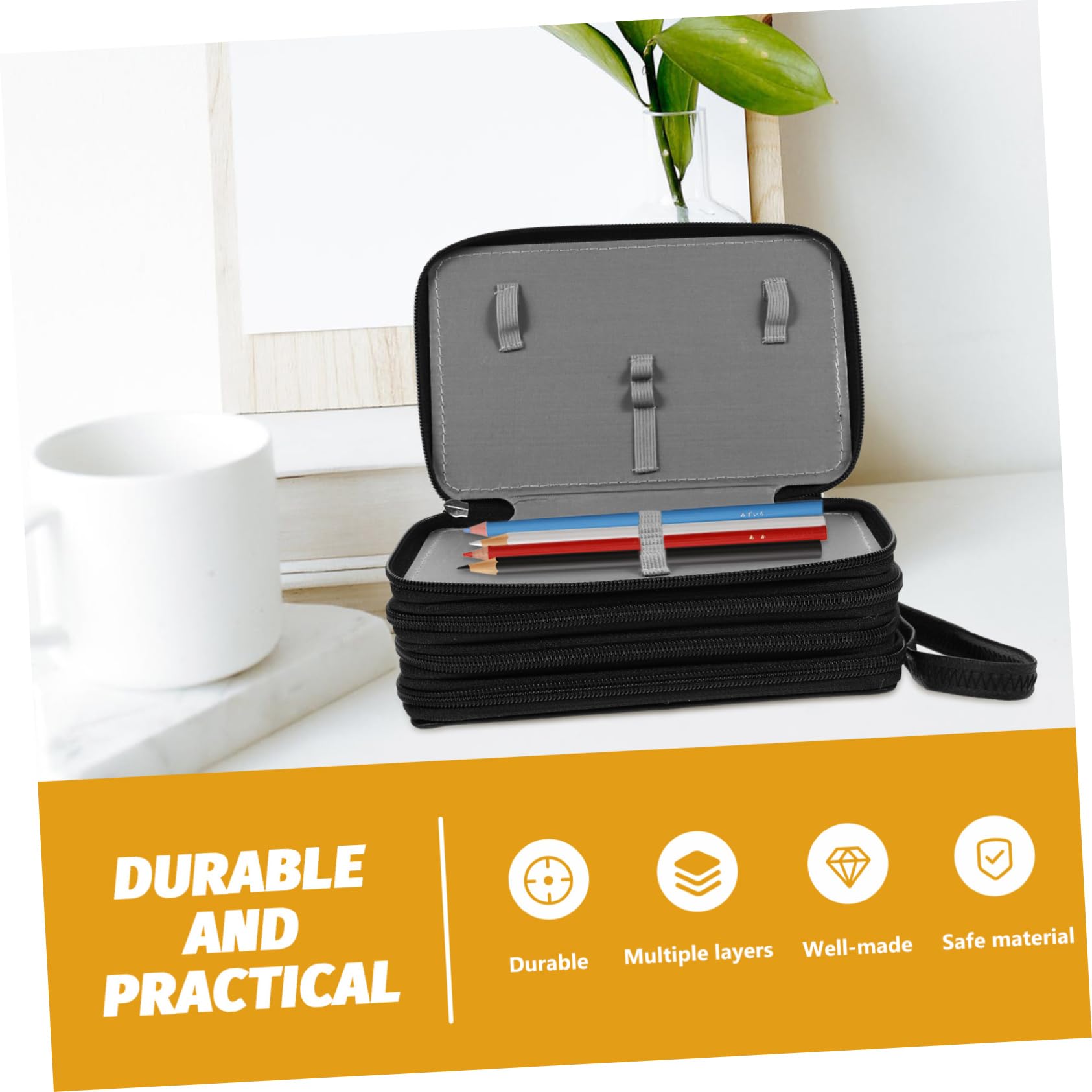 Anneome Astuccio Portapenne Cerniera Astuccio Portapenne Strati Organizer Per Cancelleria Contenitore Per Matite Borsa Per Cancelleria Leggera
