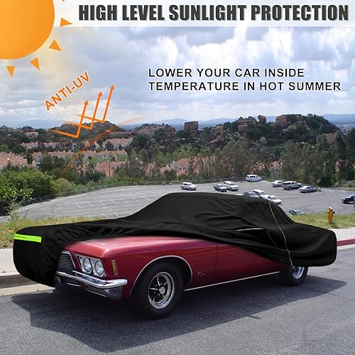 Miniatura 7 de Funda impermeable de repuesto para automóvil Buick Riviera 1971-1973 de 2 puertas, cubierta rígida 210T para todo tipo de clima, con algodón