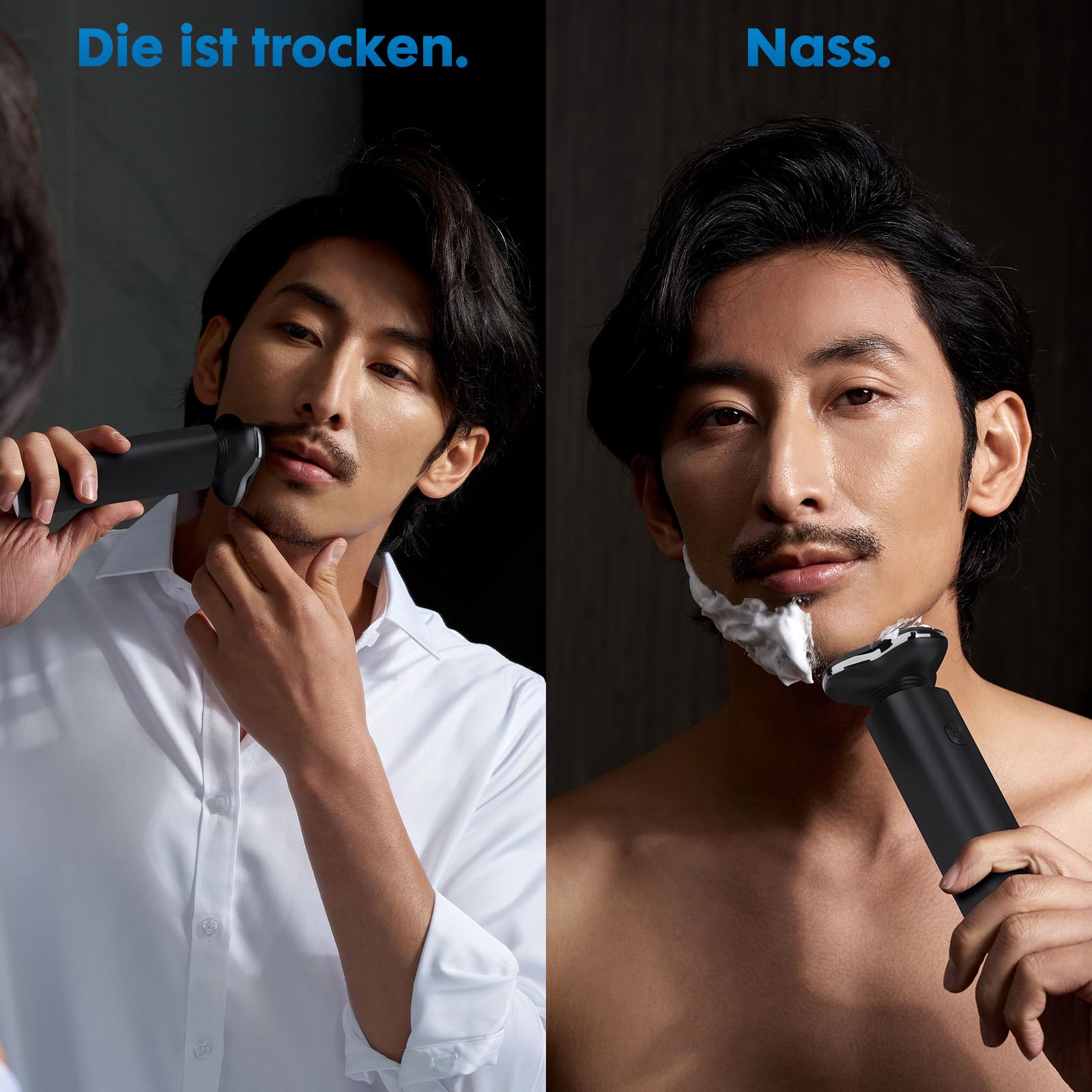Rasierer Herren Elektrisch, 2026 verbesserter männlicher Bartschneider, wasserdichter Nass- / Trockenrasierer, aufladbarer Elektrorasierer für Männer mit LED-Anzeige, USB-C-Schnelladung