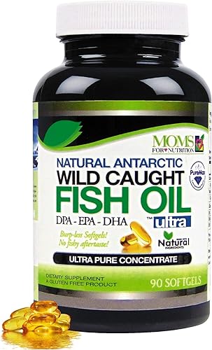Moms For Nutrition Aceite de pescado Wild Caught Omega 3 DPA-EPA-DHA 2,900 miligramos, suplemento de aceite de pescado