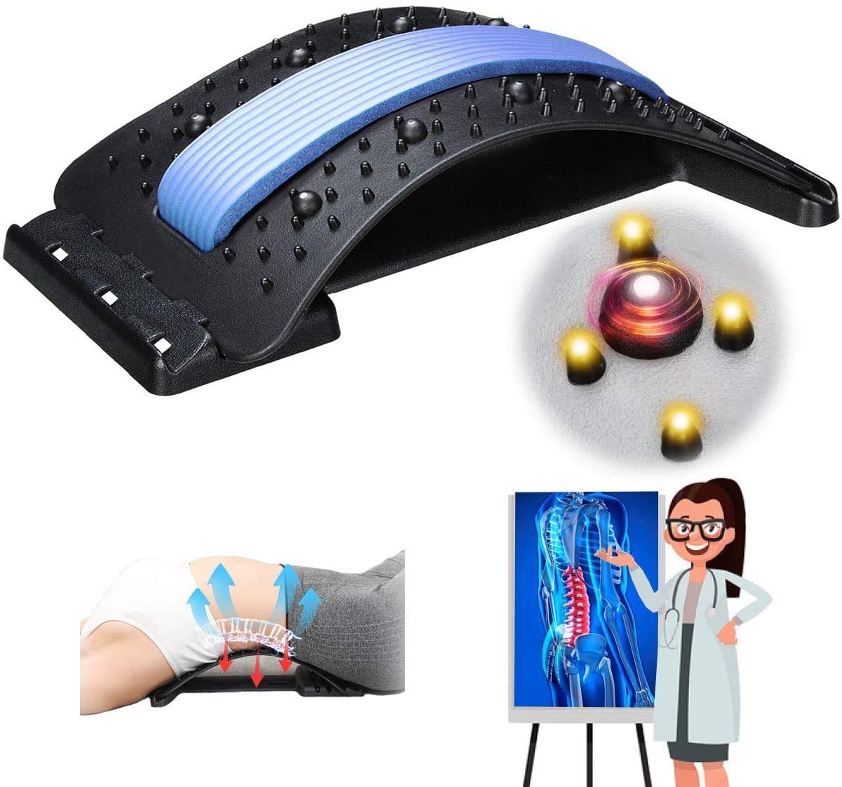 Buy Back Stretcher, Lumbar Back Pain Device MultiLevel Back Massager