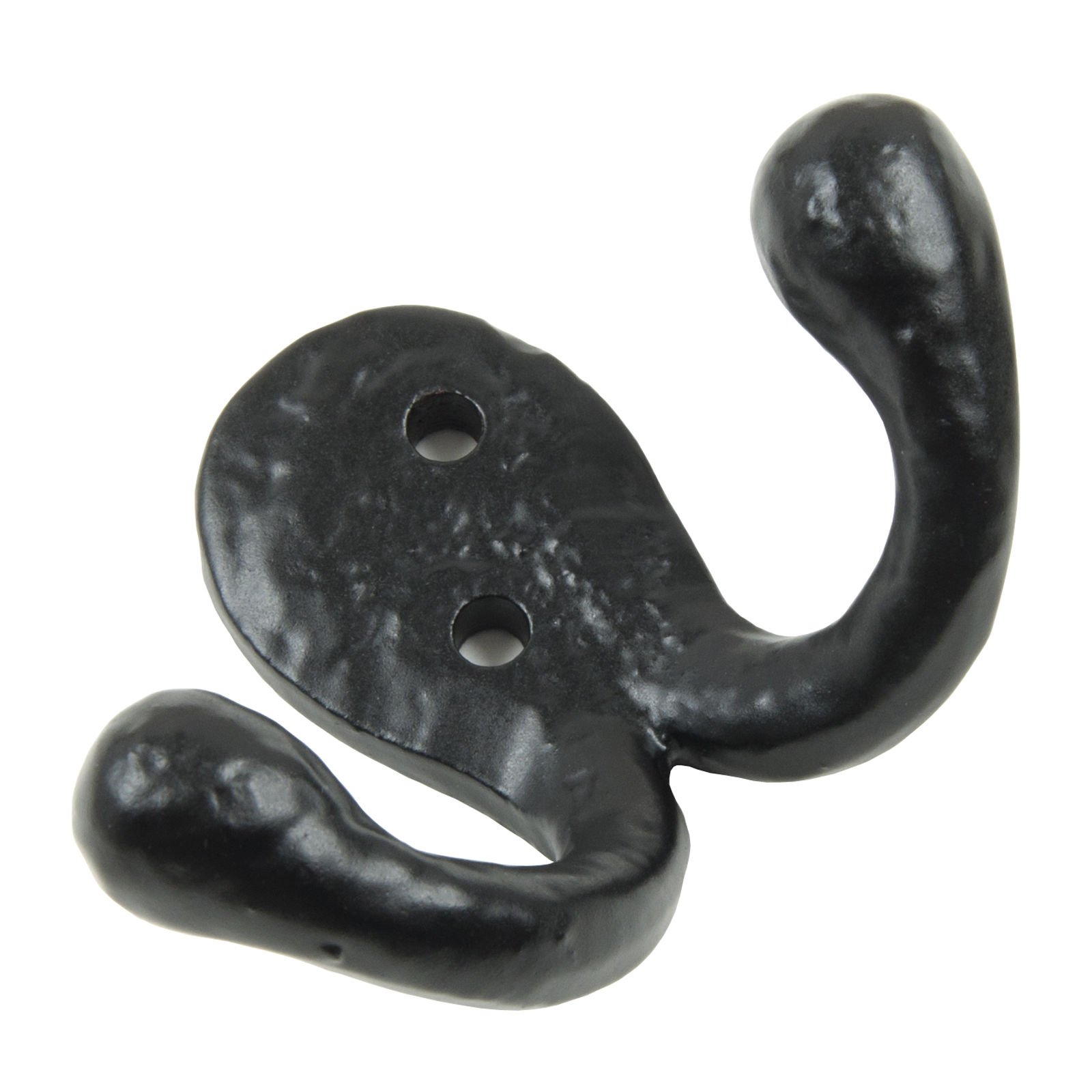 Suffolk Latch Company Black Cast Iron Double Robe Hat And Coat Hook