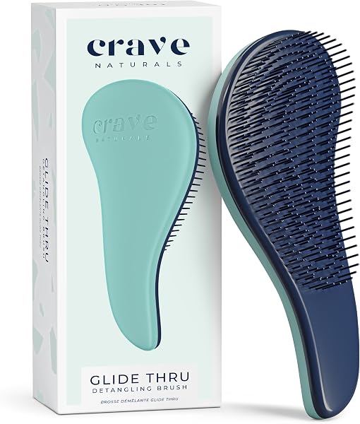 Crave Naturals Glide Thru Detangling Hairbrush that Glides Through Tangles…