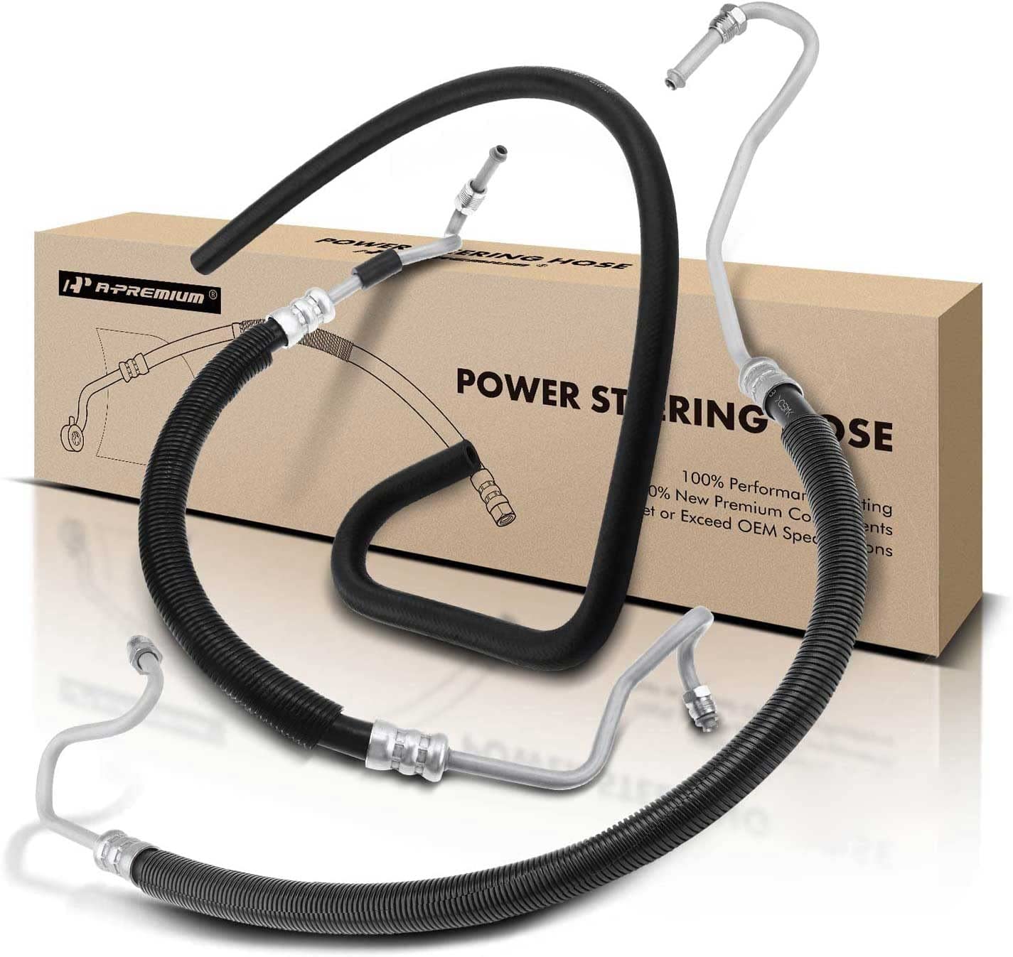 3-Piece Power Steering Hose Kit For Chevy Trailblazer, GMC Envoy (2002-2009)