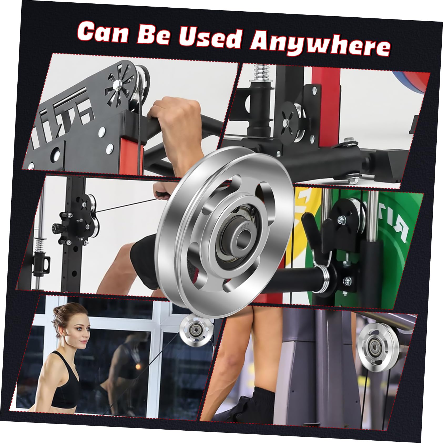 Produktbild von CNC-Aluminium-Riemenscheibe 120 Mm Für Fitnessgeräte – Mit 6202RS Kugellager, Leise, Staubdicht, Hohe Festigkeit (Al6061)