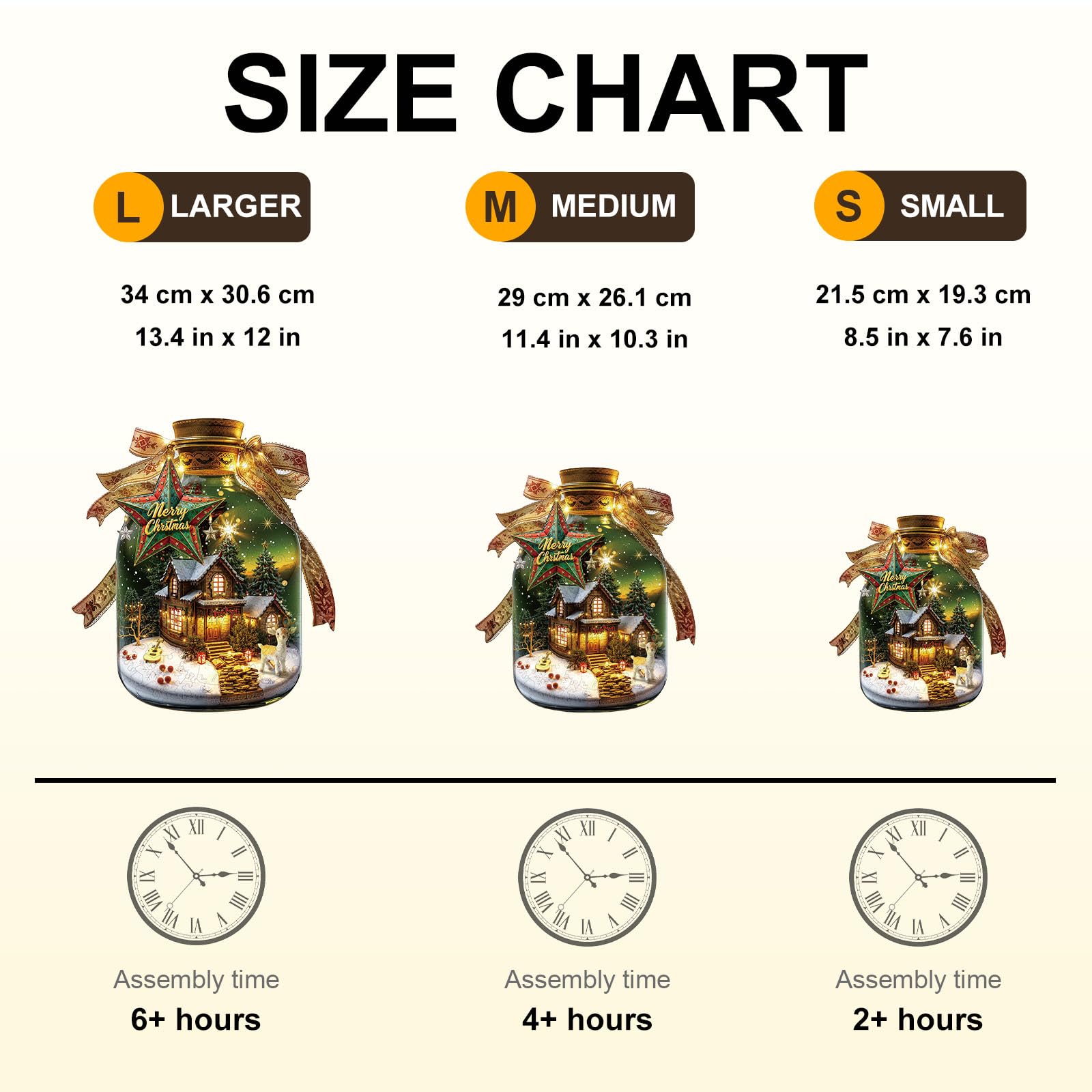 KaayeeWood Christmas Wooden Jigsaw Puzzles-370 Pieces Christmas Message in Bottle Shape Wooden Puzzles for Adults 14+ - Image 3